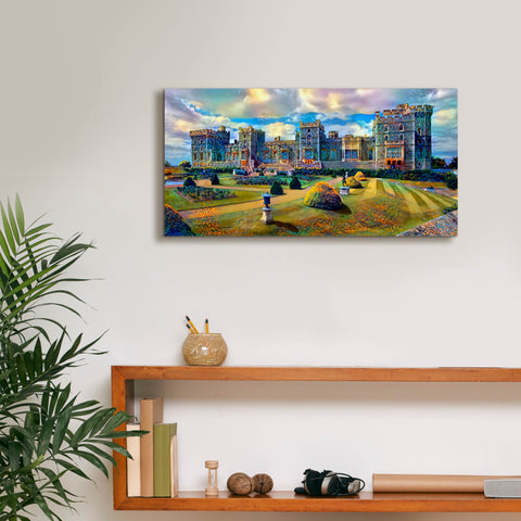 Image of 'Berkshire England Windsor Castle' by Pedro Gavidia, Canvas Wall Art,24 x 12