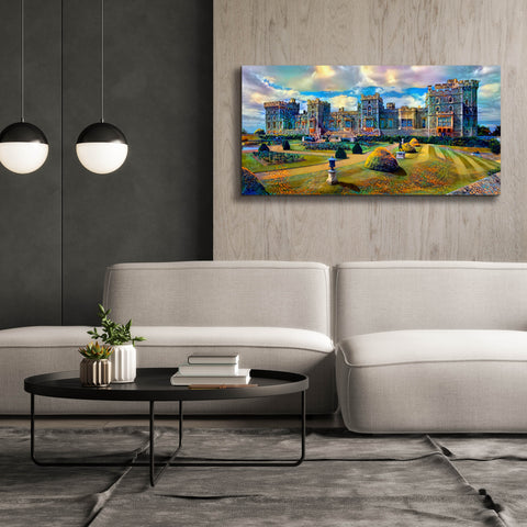 Image of 'Berkshire England Windsor Castle' by Pedro Gavidia, Canvas Wall Art,60 x 30