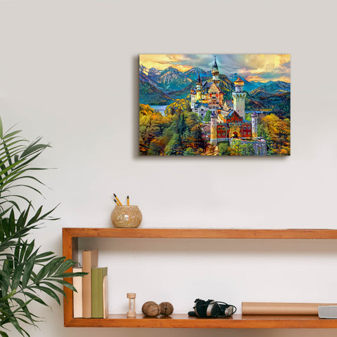Image of 'Baviera Fussen Germany Neuschwanstein castle' by Pedro Gavidia, Canvas Wall Art,18 x 12