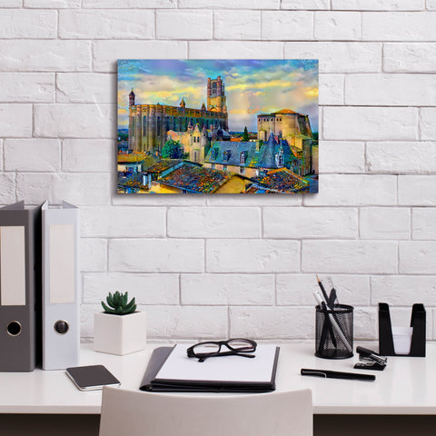 Image of 'Albi France Cathedral Basilica of Saint Cecilia' by Pedro Gavidia, Canvas Wall Art,18 x 12