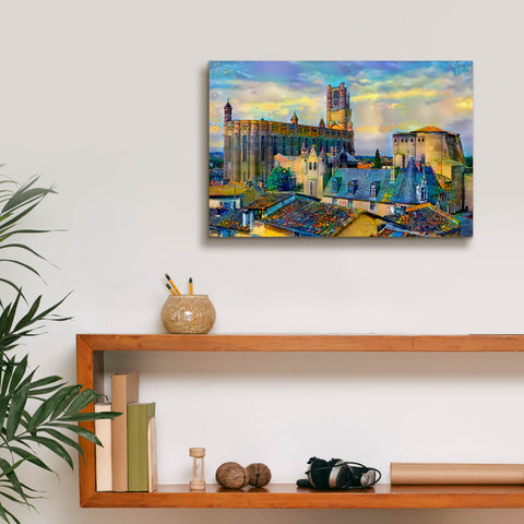 Image of 'Albi France Cathedral Basilica of Saint Cecilia' by Pedro Gavidia, Canvas Wall Art,18 x 12