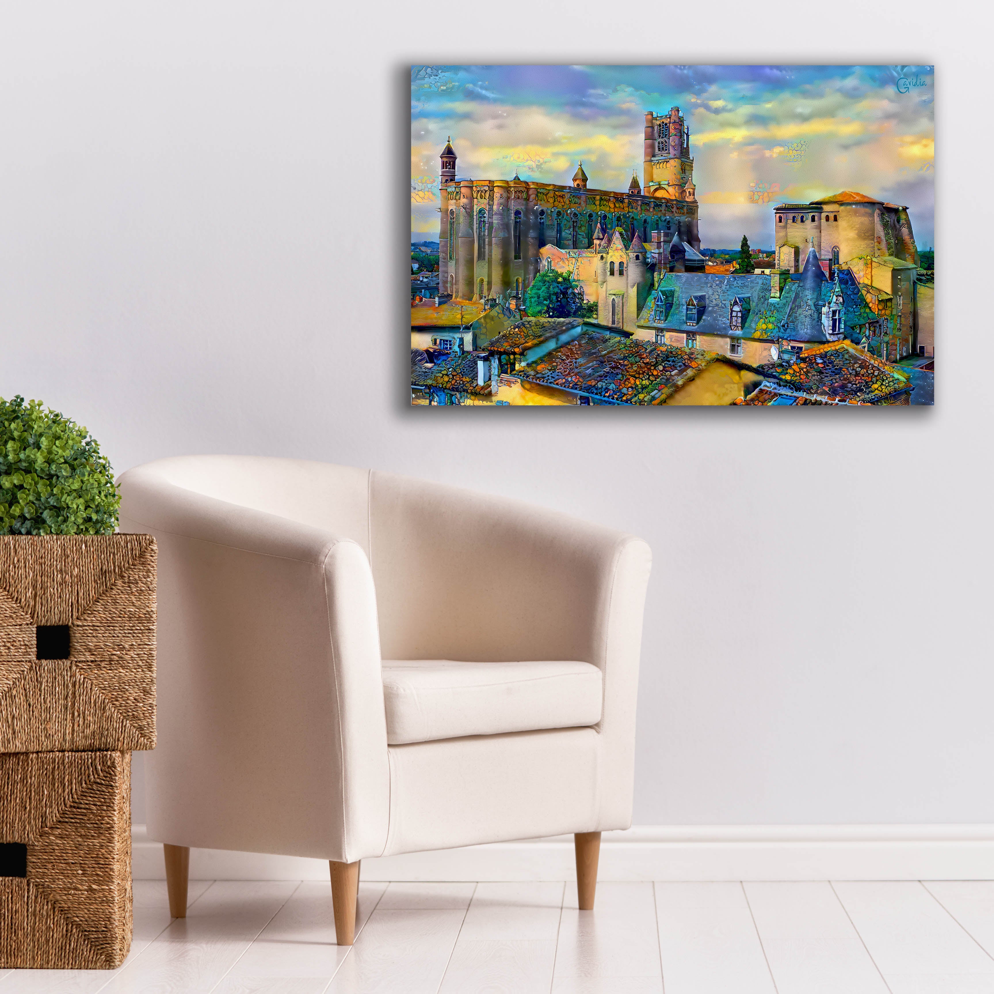 'Albi France Cathedral Basilica of Saint Cecilia' by Pedro Gavidia, Canvas Wall Art,40 x 26