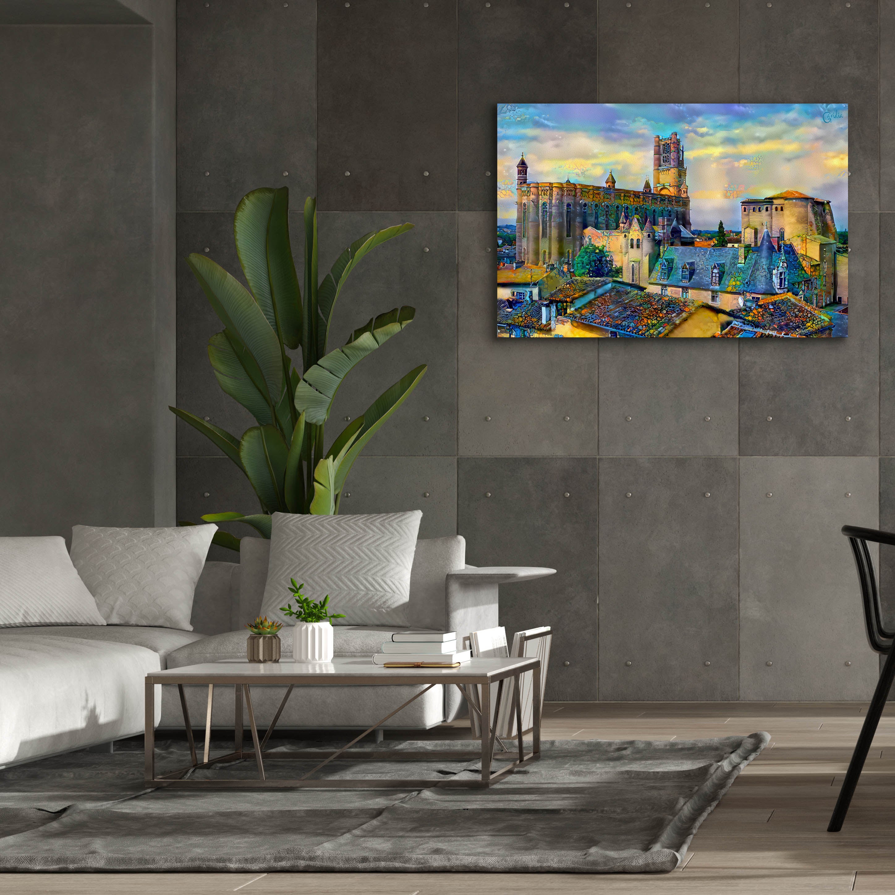 'Albi France Cathedral Basilica of Saint Cecilia' by Pedro Gavidia, Canvas Wall Art,60 x 40