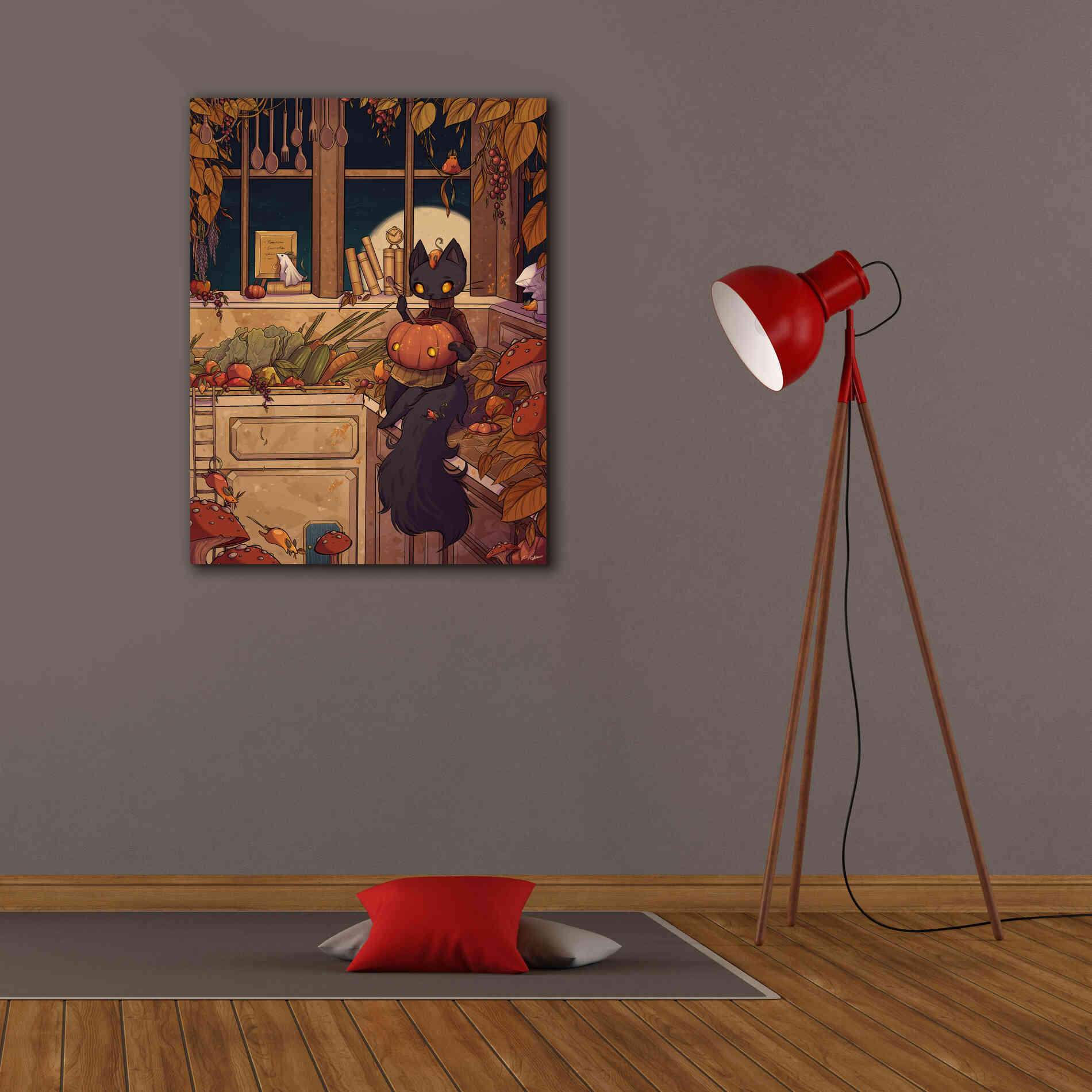 'Soup Cat' by Avery Multer, Canvas Wall Art,26 x 34