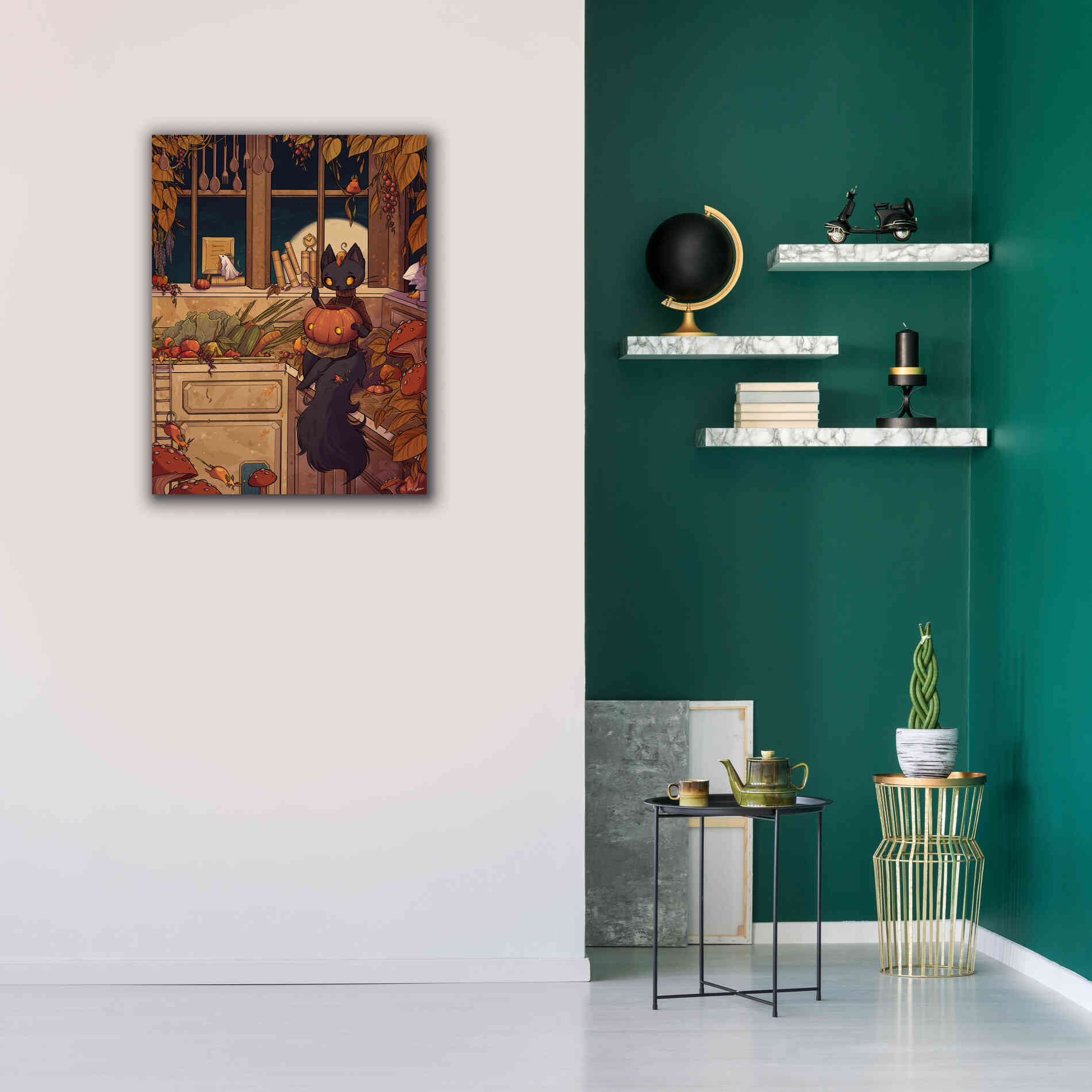 'Soup Cat' by Avery Multer, Canvas Wall Art,26 x 34