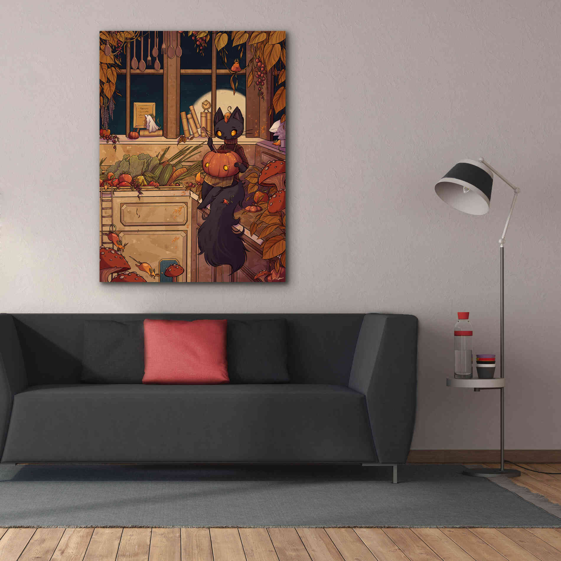 'Soup Cat' by Avery Multer, Canvas Wall Art,40 x 54