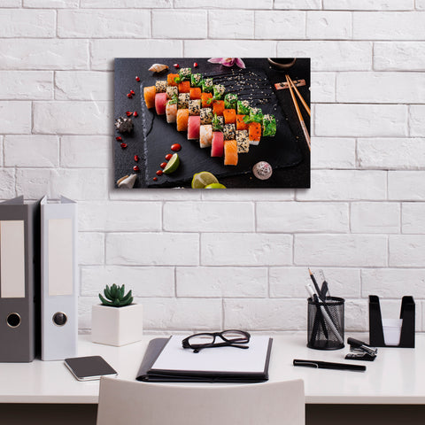 Image of 'Sushi Board' by Epic Portfolio, Canvas Wall Art,18 x 12