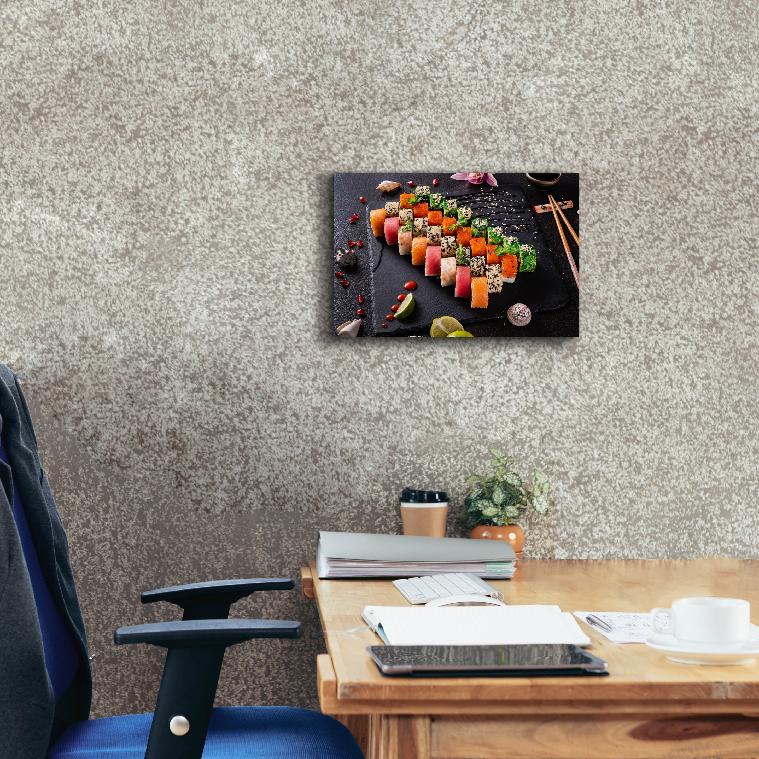 'Sushi Board' by Epic Portfolio, Canvas Wall Art,18 x 12