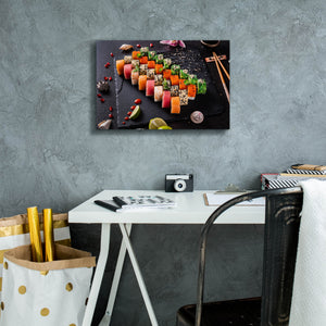 'Sushi Board' by Epic Portfolio, Canvas Wall Art,18 x 12
