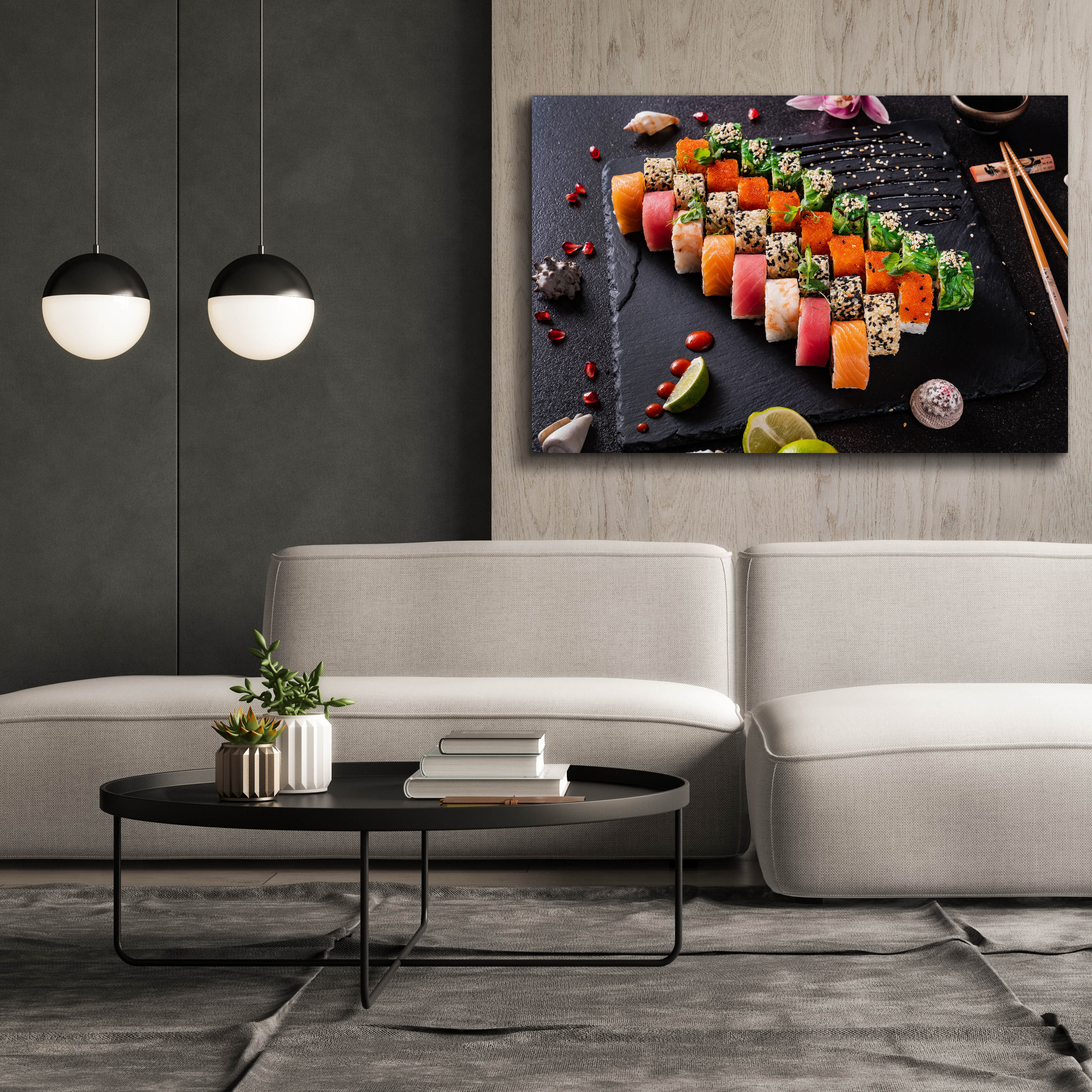 'Sushi Board' by Epic Portfolio, Canvas Wall Art,60 x 40