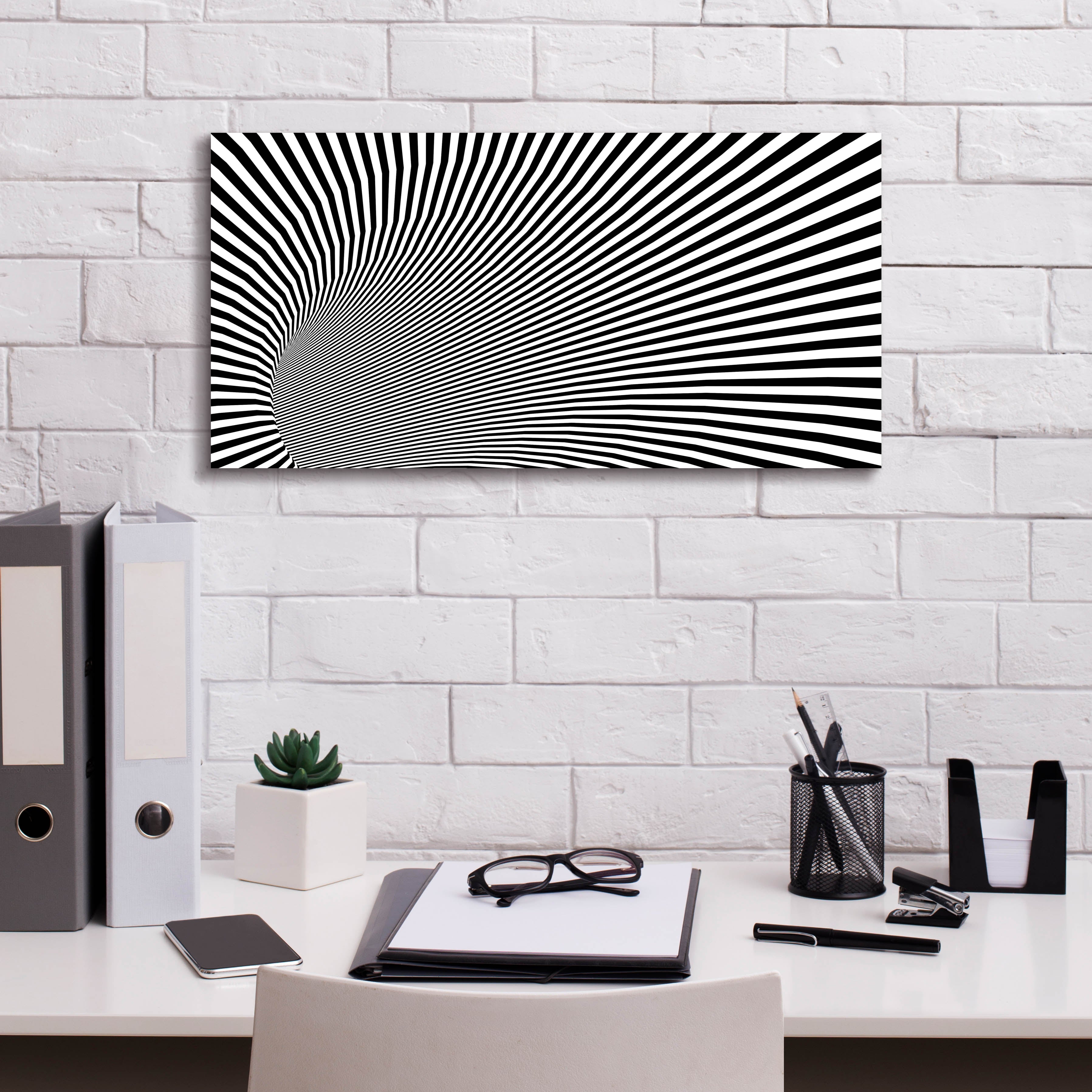 'Psychedelic Twisted Circle' by Epic Portfolio, Canvas Wall Art,24 x 12