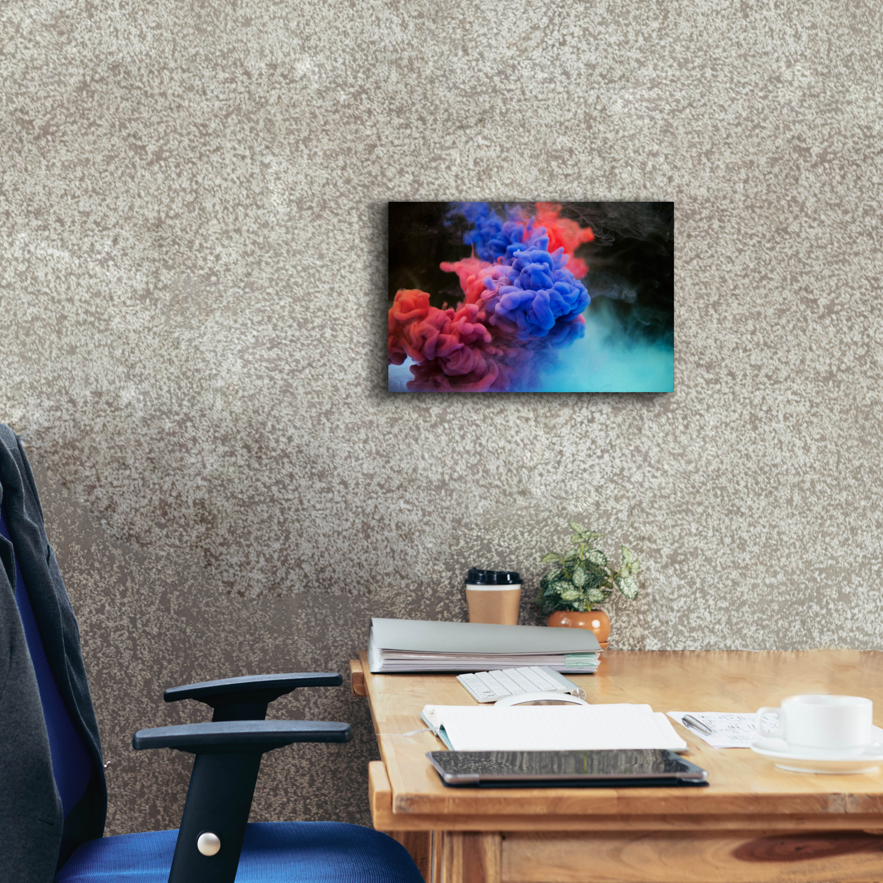 'Pink Smokey Haze' by Epic Portfolio, Canvas Wall Art,18 x 12