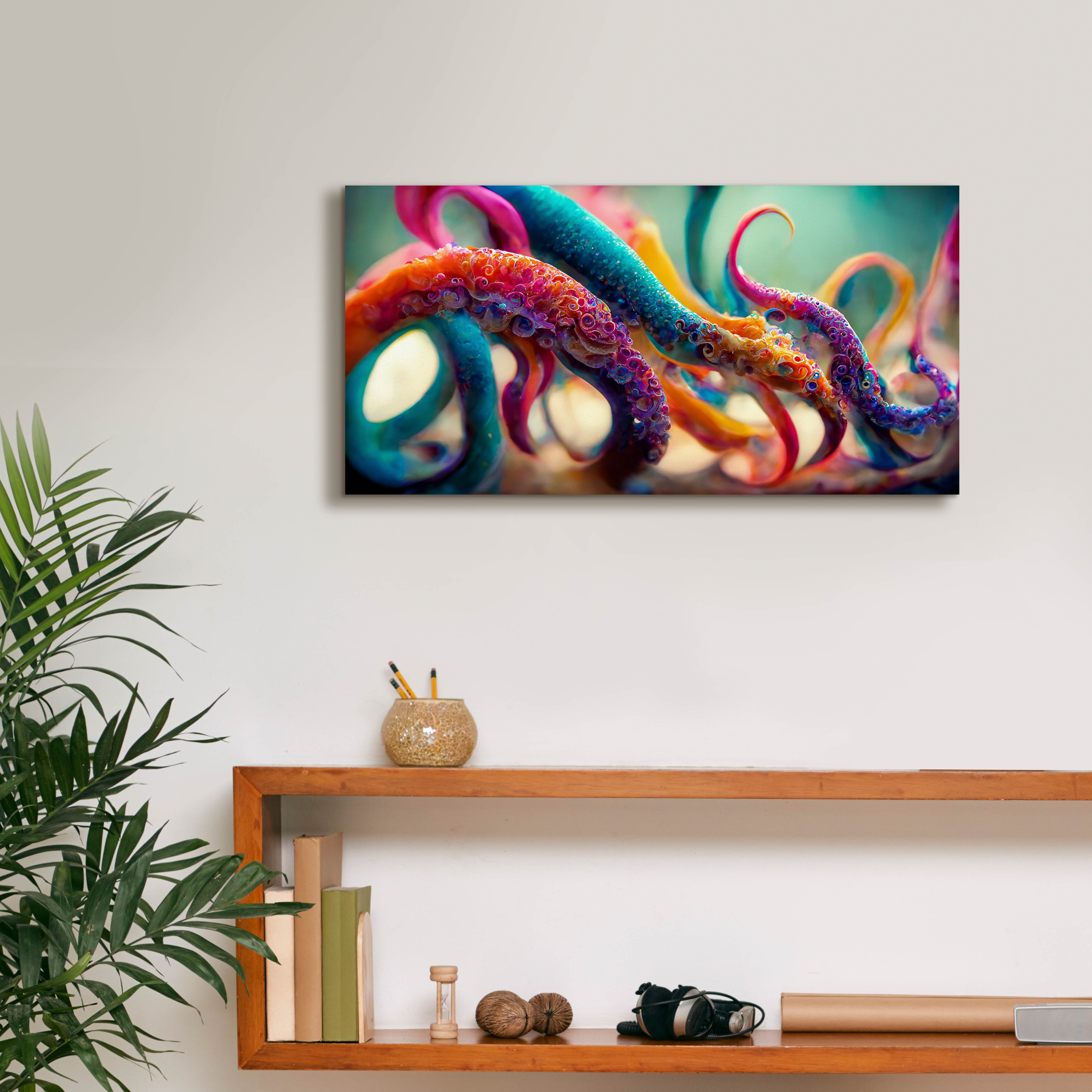 'Painterly Tentacles' by Epic Portfolio, Canvas Wall Art,24 x 12