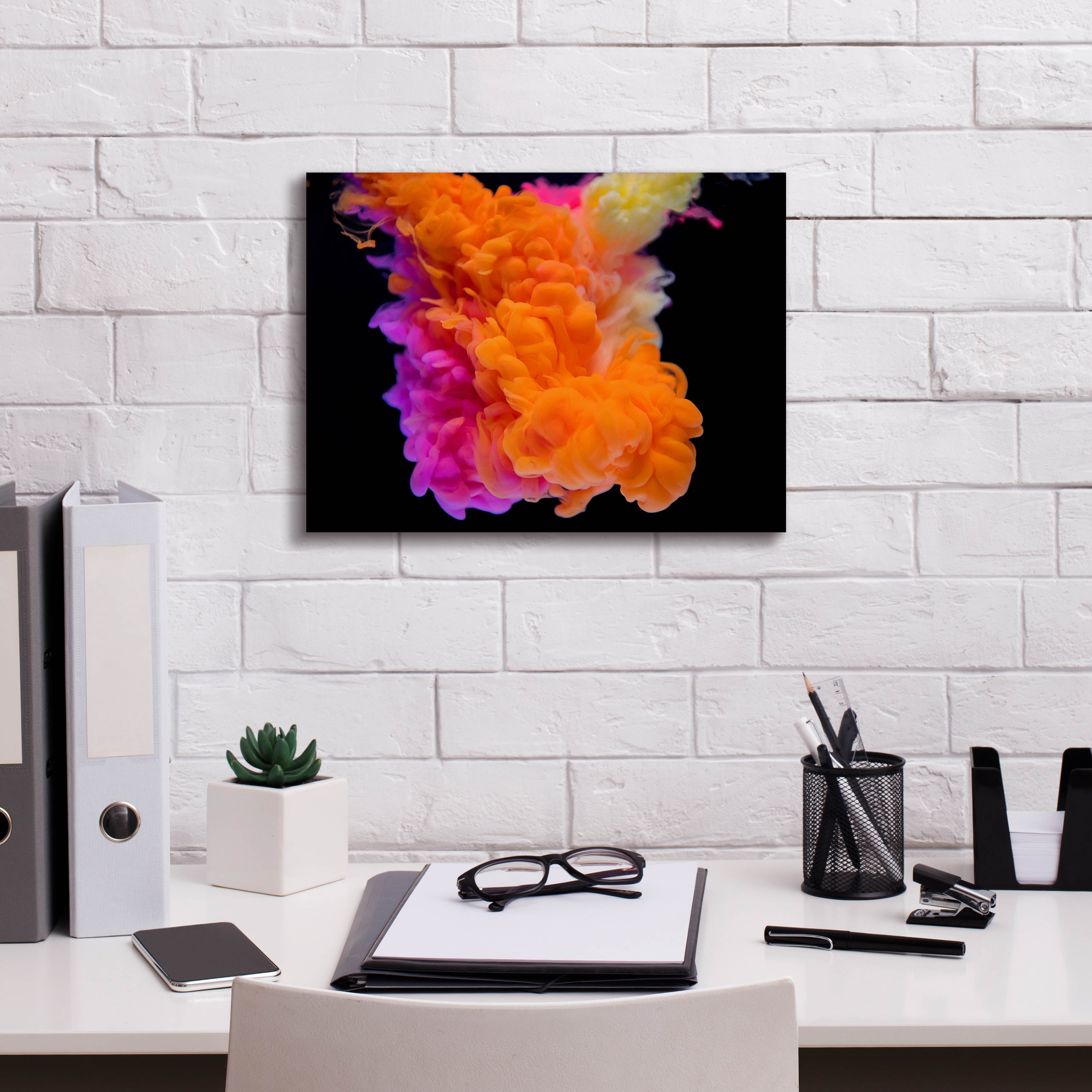 'Orange Burst' by Epic Portfolio, Canvas Wall Art,16 x 12