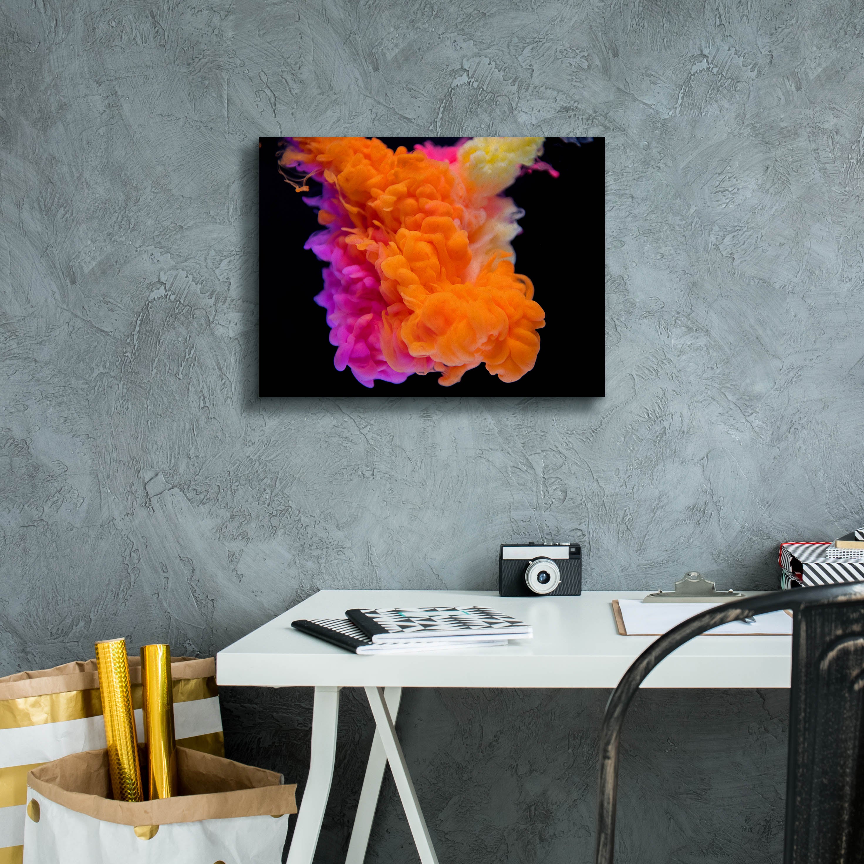 'Orange Burst' by Epic Portfolio, Canvas Wall Art,16 x 12