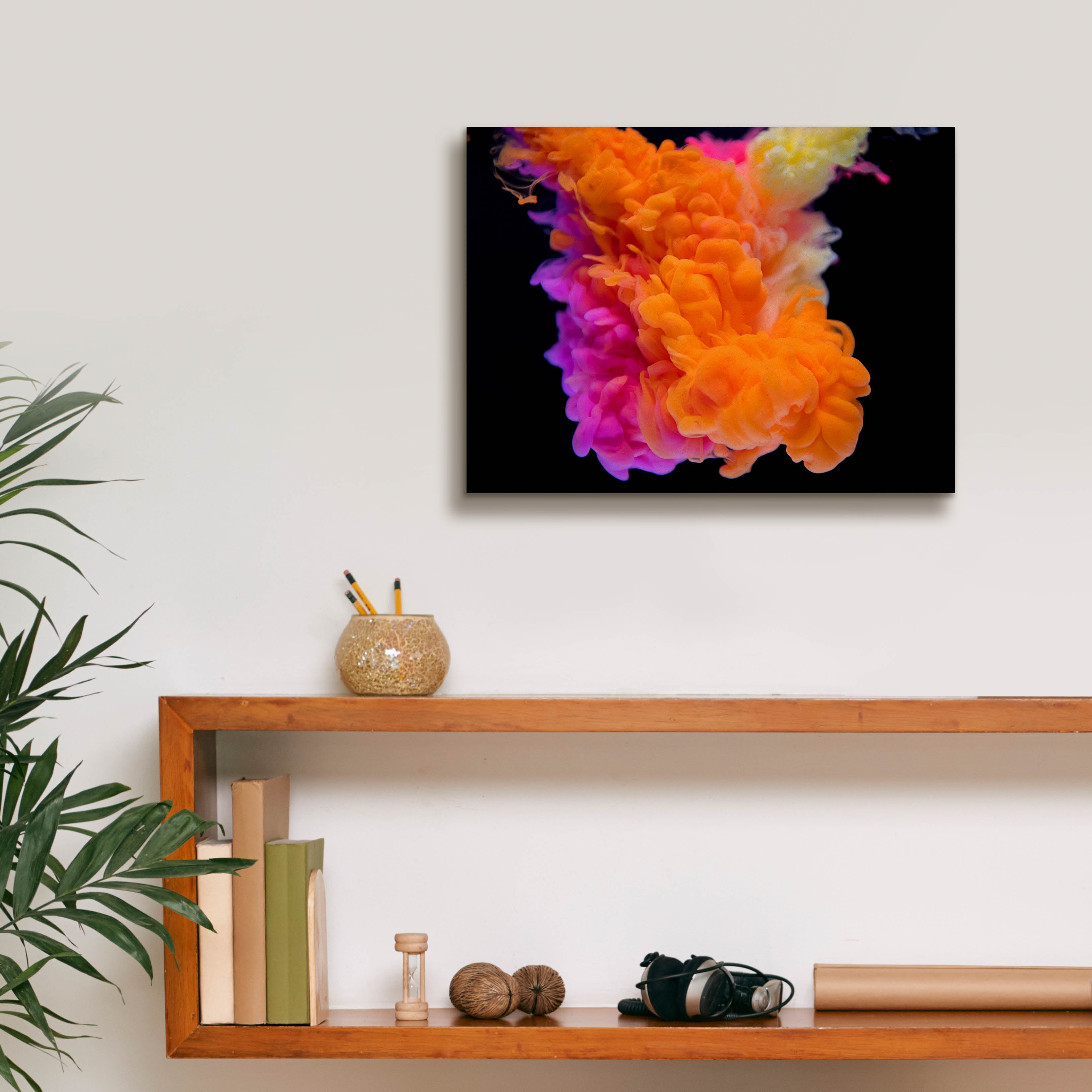 'Orange Burst' by Epic Portfolio, Canvas Wall Art,16 x 12