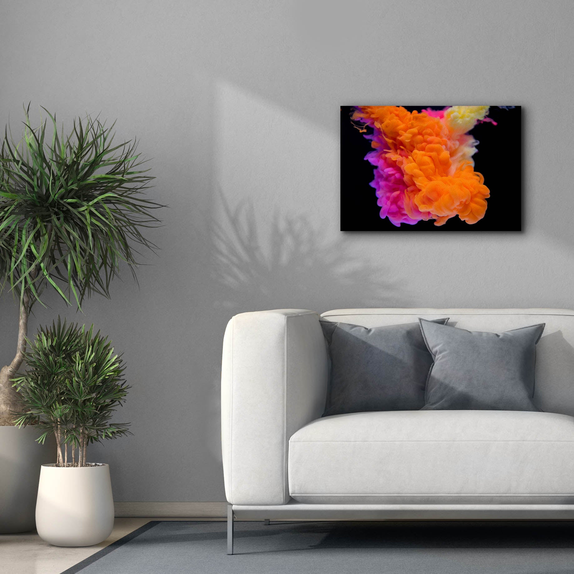 'Orange Burst' by Epic Portfolio, Canvas Wall Art,26 x 18