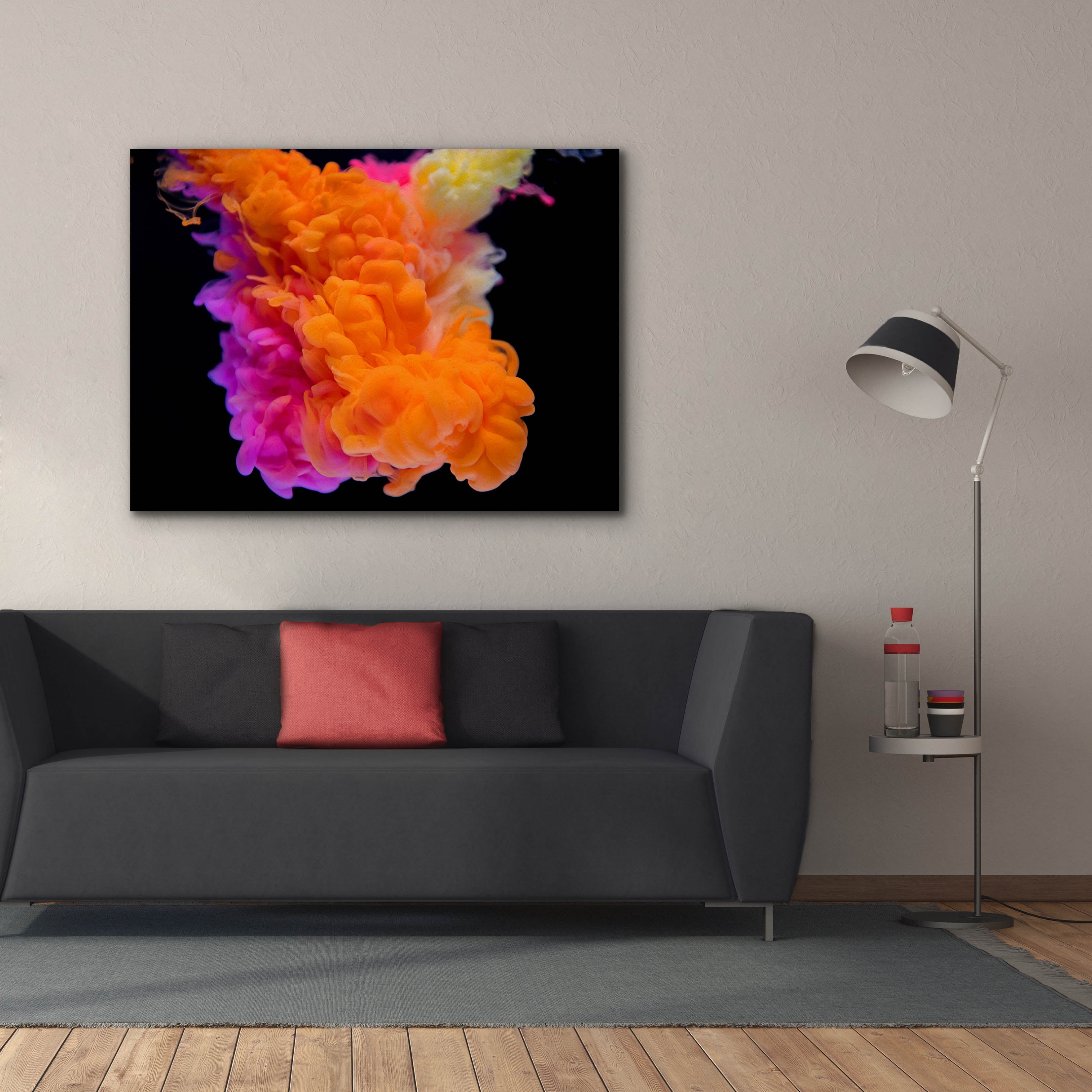 'Orange Burst' by Epic Portfolio, Canvas Wall Art,54 x 40