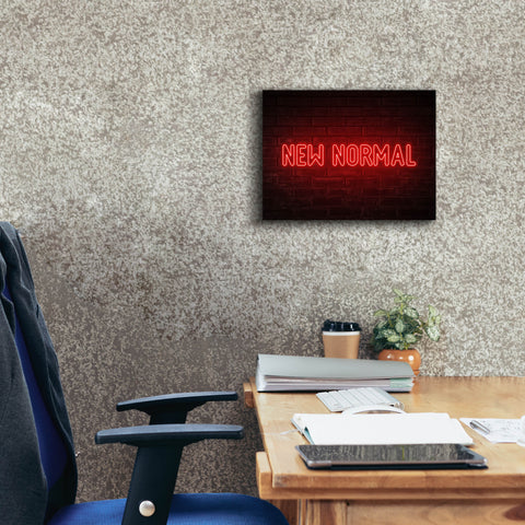 Image of 'New Normal In Neon Red' by Epic Portfolio, Canvas Wall Art,16 x 12