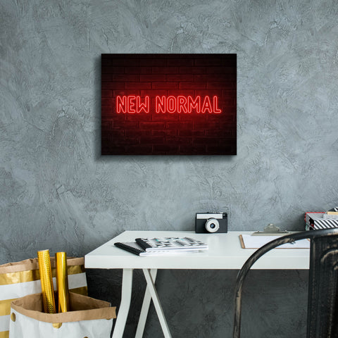 Image of 'New Normal In Neon Red' by Epic Portfolio, Canvas Wall Art,16 x 12