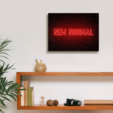 Image of 'New Normal In Neon Red' by Epic Portfolio, Canvas Wall Art,16 x 12