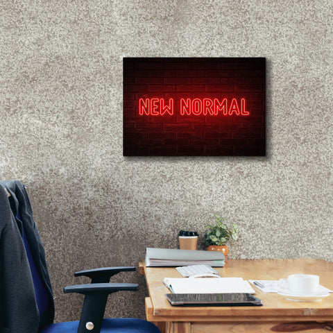 Image of 'New Normal In Neon Red' by Epic Portfolio, Canvas Wall Art,26 x 18