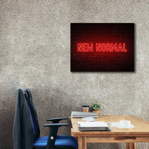 'New Normal In Neon Red' by Epic Portfolio, Canvas Wall Art,34 x 26