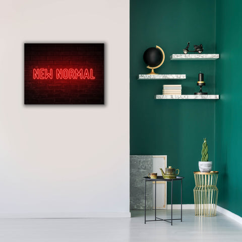 Image of 'New Normal In Neon Red' by Epic Portfolio, Canvas Wall Art,34 x 26