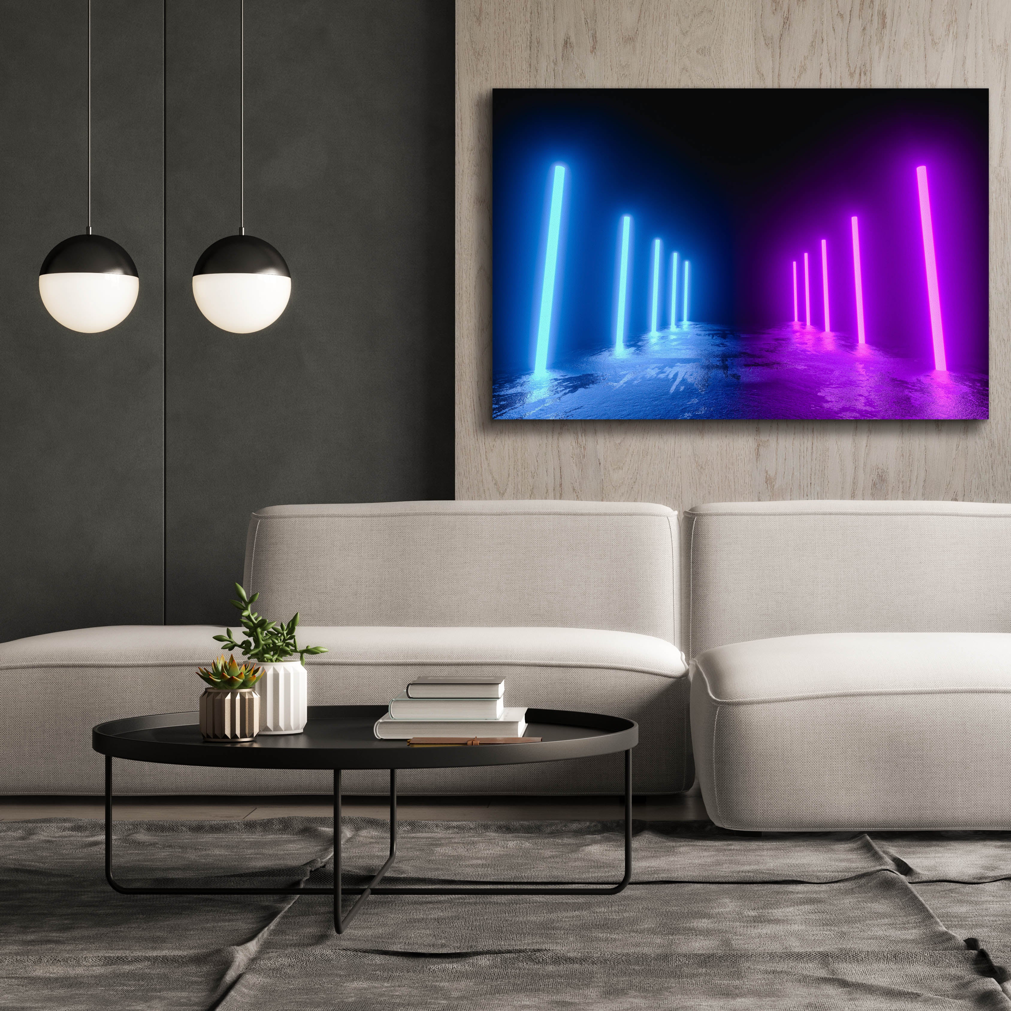 'Neon Runway' by Epic Portfolio, Canvas Wall Art,60 x 40