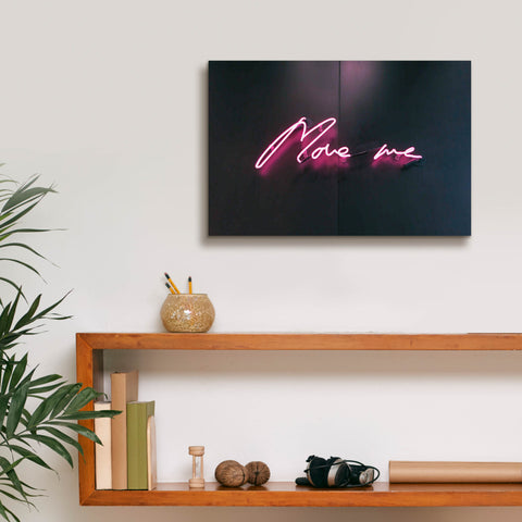Image of 'Move Me In Neon Pink' by Epic Portfolio, Canvas Wall Art,18 x 12