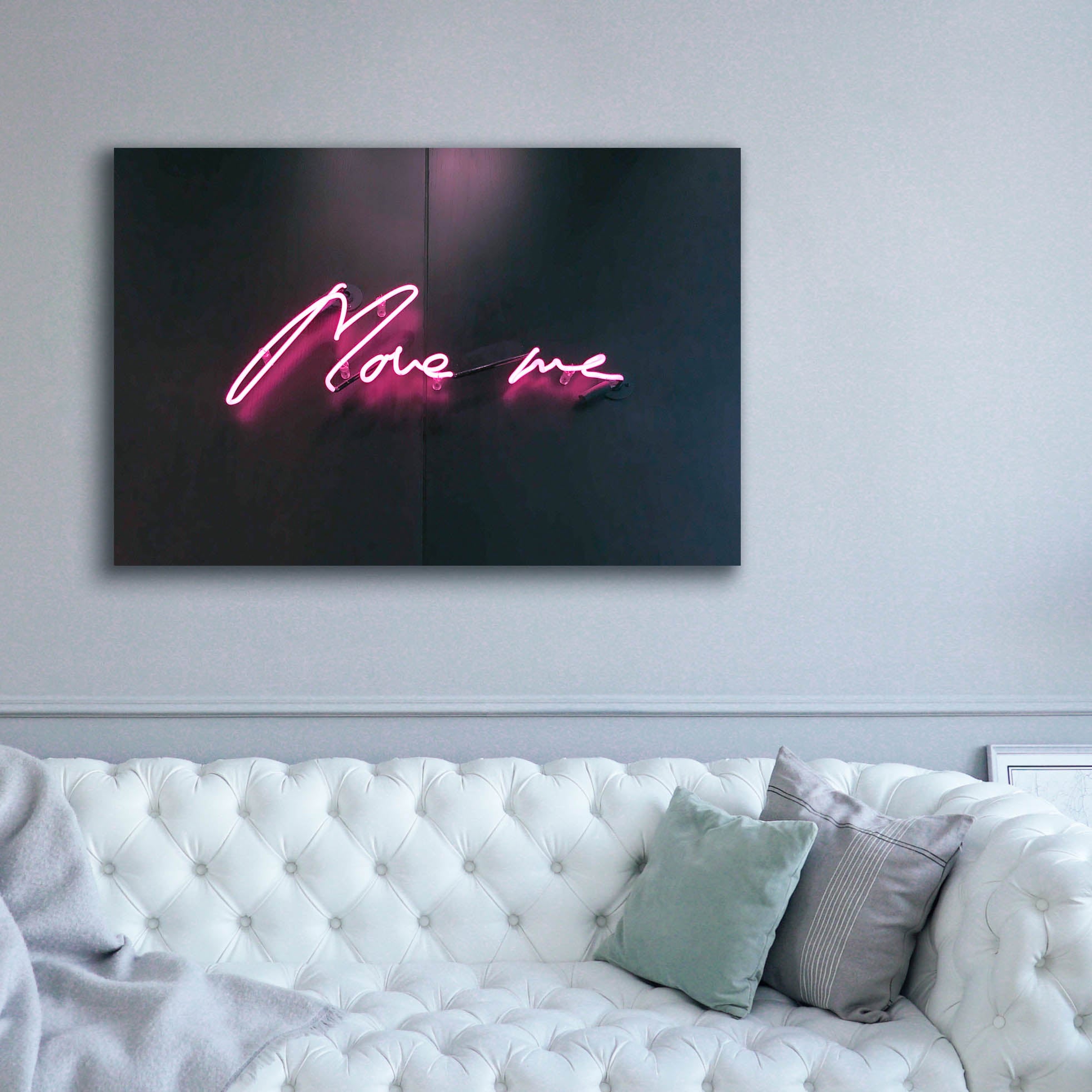 'Move Me In Neon Pink' by Epic Portfolio, Canvas Wall Art,60 x 40
