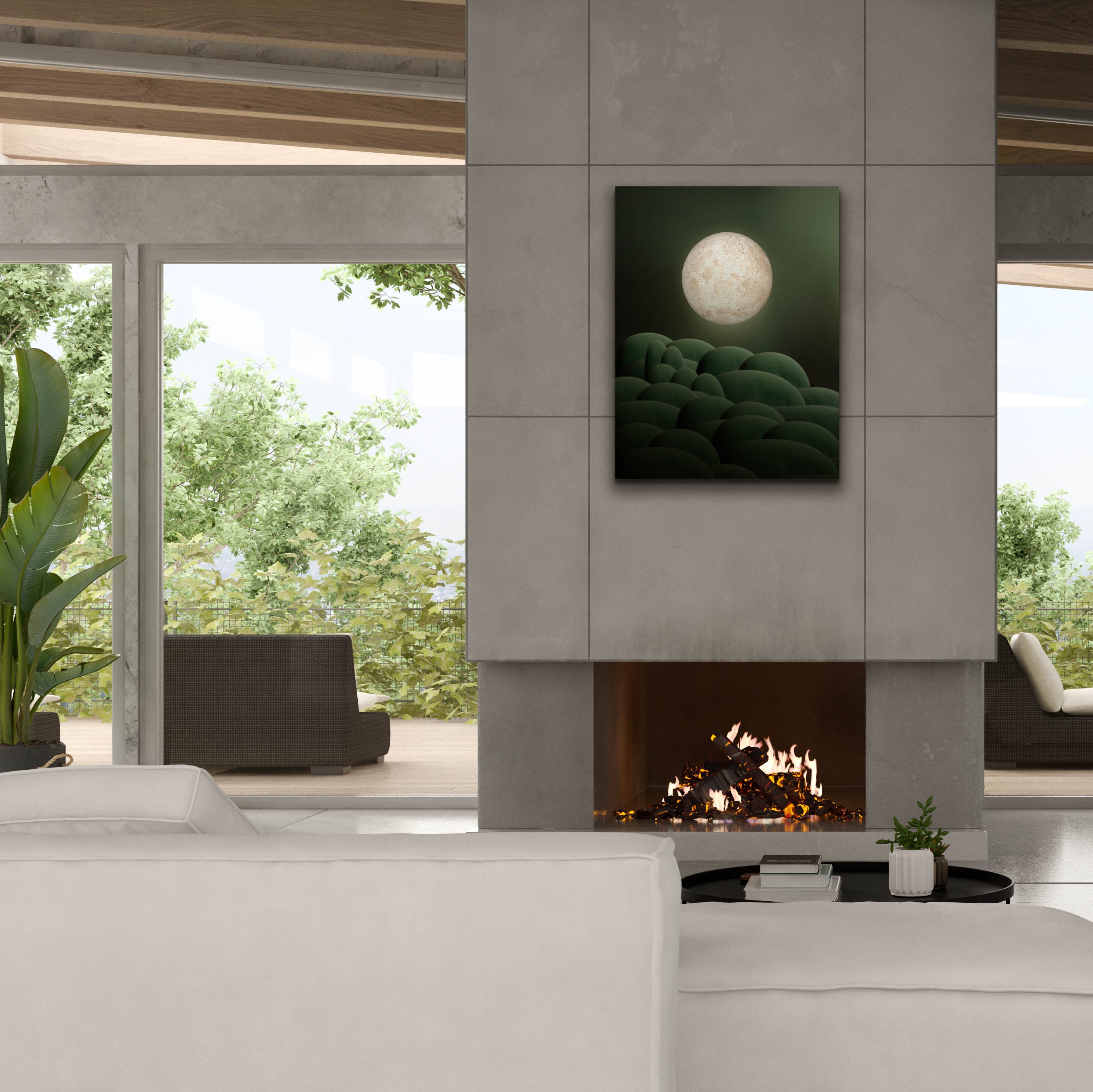 'Moon Mountain' by Epic Portfolio, Canvas Wall Art,26 x 34