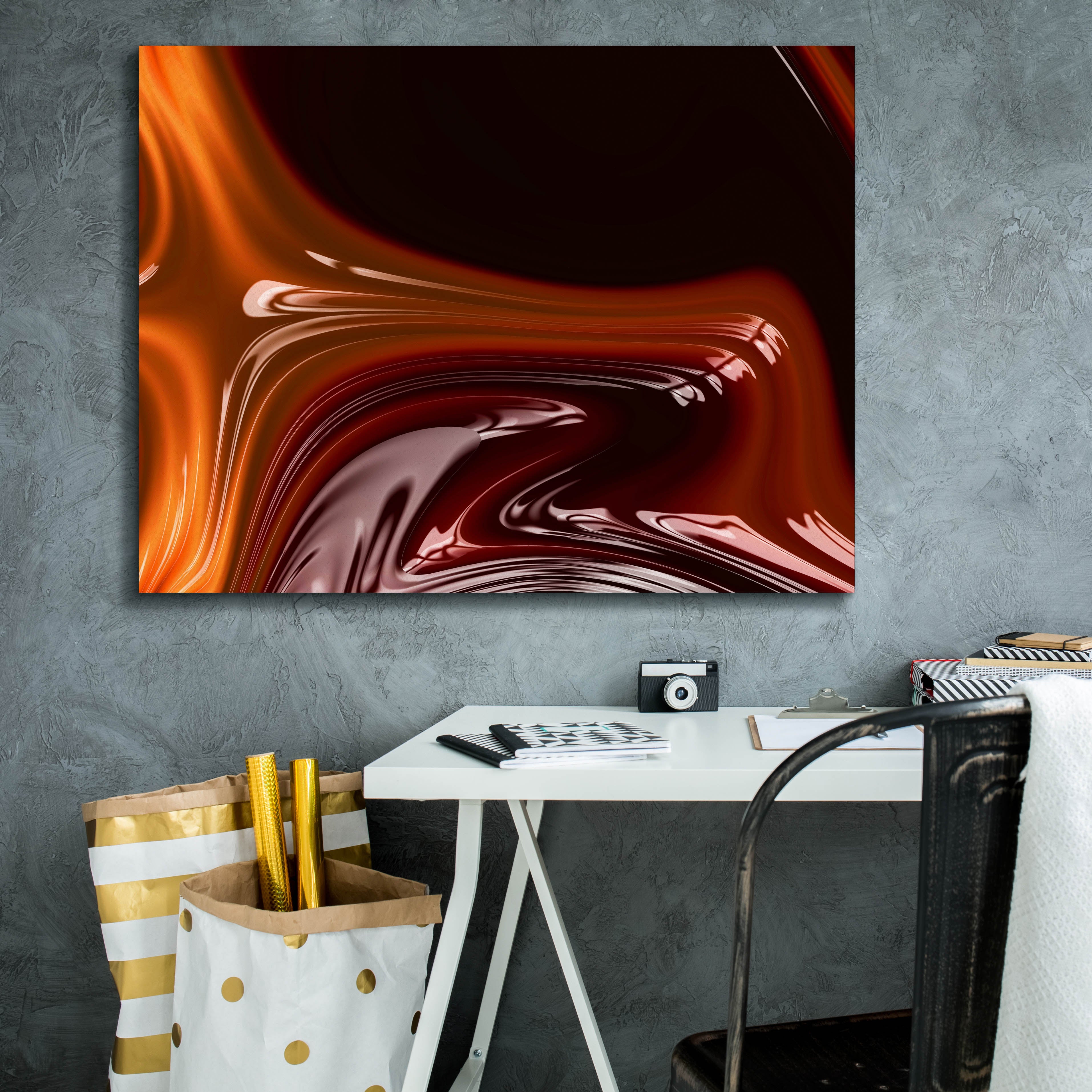 'Molten Caramel ' by Epic Portfolio, Canvas Wall Art,34 x 26