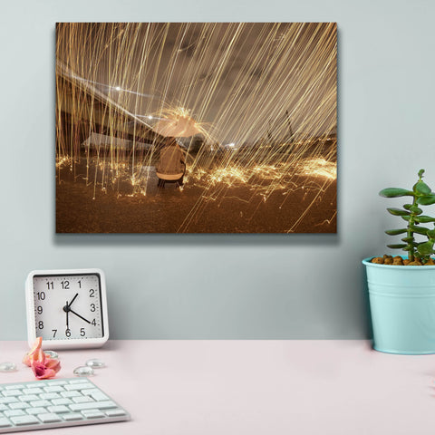 Image of 'Metallic Rain' by Epic Portfolio, Canvas Wall Art,16 x 12