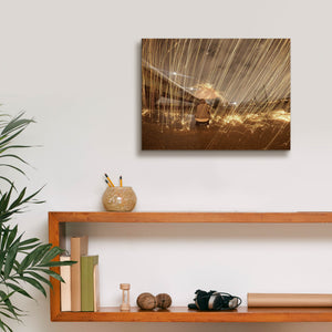 'Metallic Rain' by Epic Portfolio, Canvas Wall Art,16 x 12