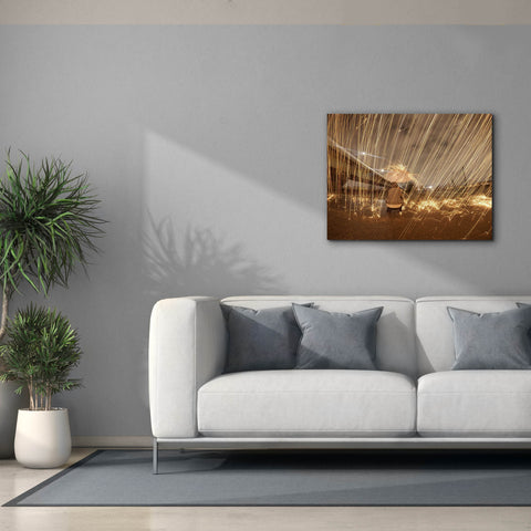 Image of 'Metallic Rain' by Epic Portfolio, Canvas Wall Art,34 x 26
