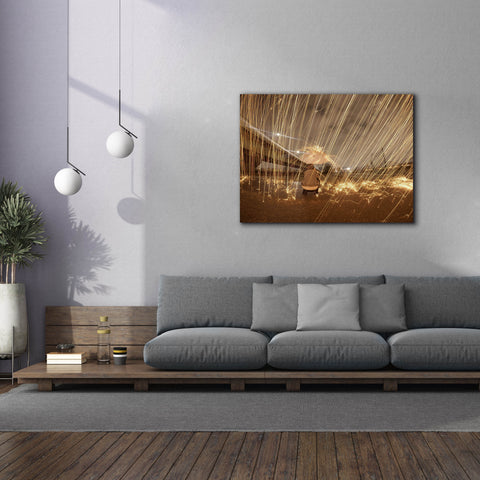 Image of 'Metallic Rain' by Epic Portfolio, Canvas Wall Art,54 x 40