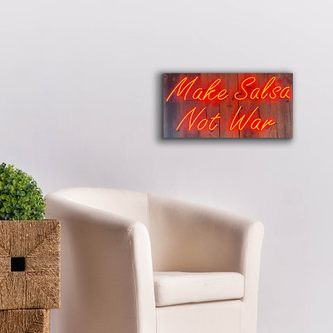 Image of 'Make Salsa Not War In Neon Rd' by Epic Portfolio, Canvas Wall Art,24 x 12