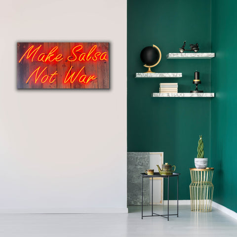 Image of 'Make Salsa Not War In Neon Rd' by Epic Portfolio, Canvas Wall Art,40 x 20