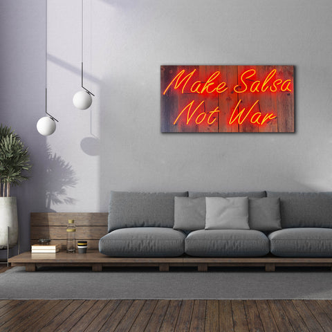 Image of 'Make Salsa Not War In Neon Rd' by Epic Portfolio, Canvas Wall Art,60 x 30