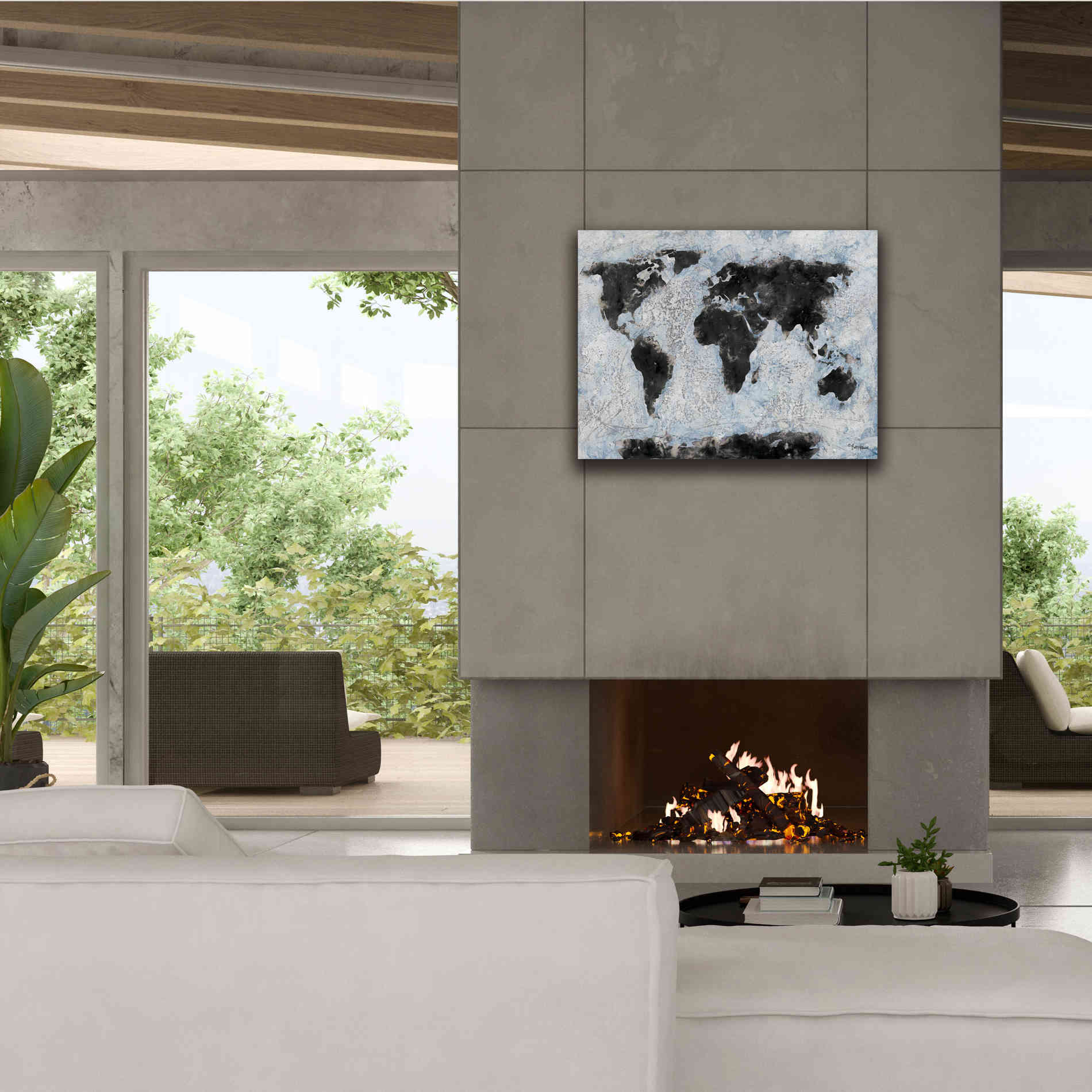 'Old World Map 2' by Britt Hallowell, Canvas Wall Art,34 x 26