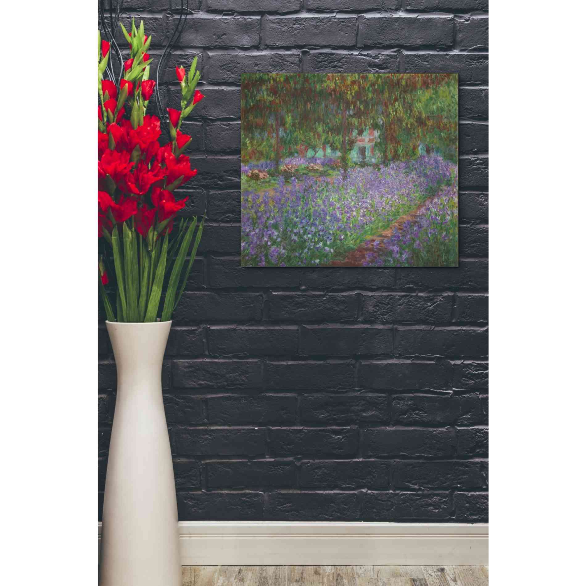 'The Artist's Garden at Giverny' by Claude Monet, Canvas Wall Art,24 x 20