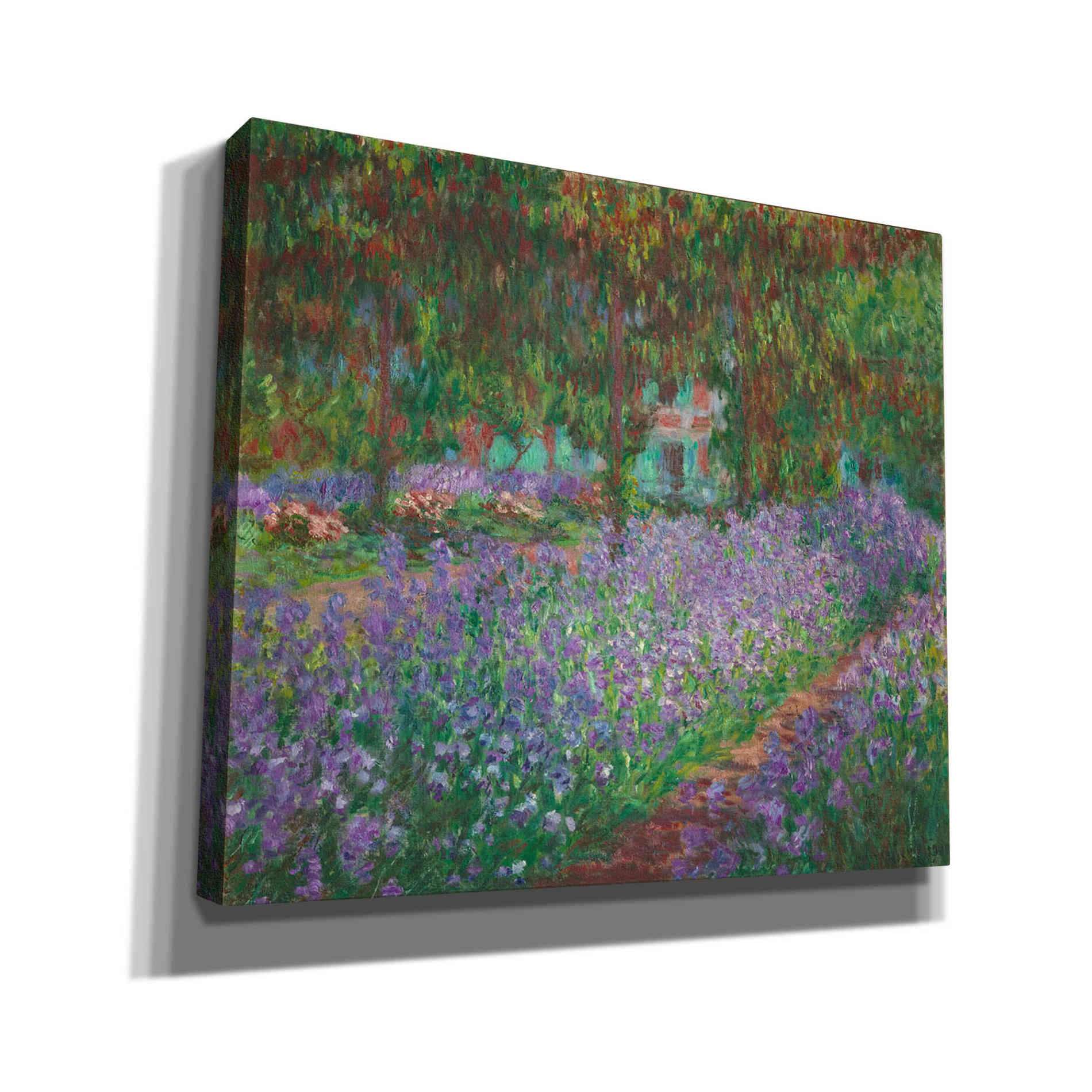 'The Artist's Garden at Giverny' by Claude Monet, Canvas Wall Art,Size C Landscape