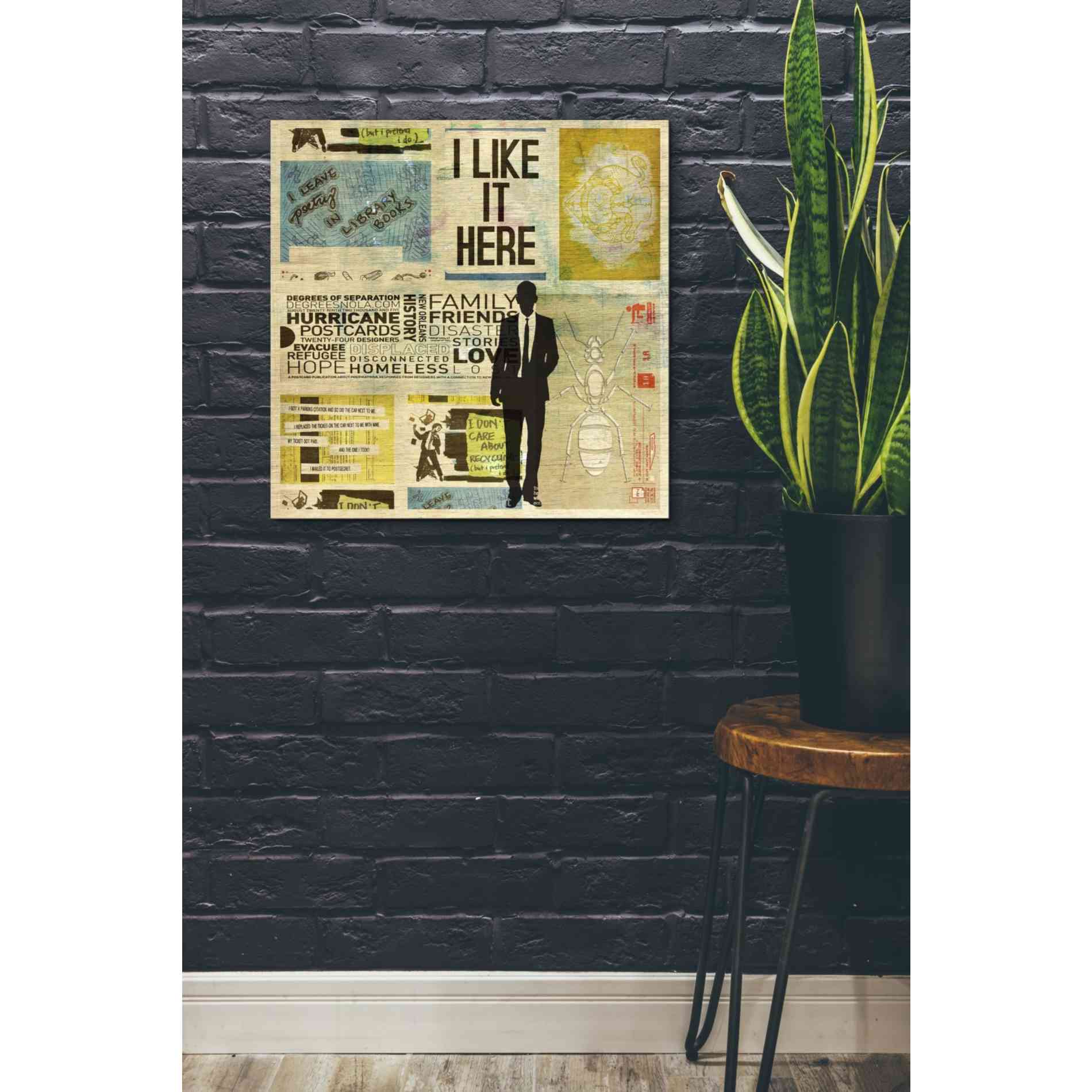 'I LIKE IT HERE' by DB Waterman, Giclee Canvas Wall Art