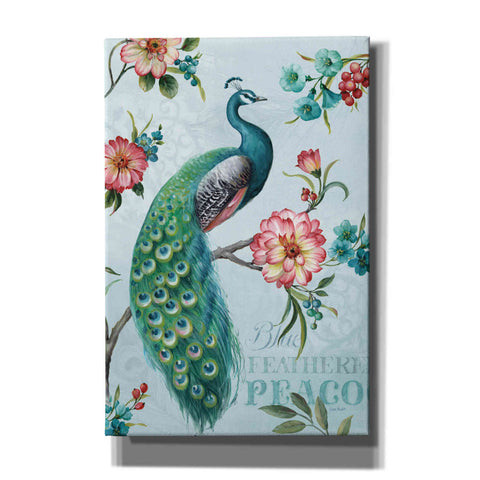 Image of 'Blue Feathered Peacock I' by Lisa Audit, Canvas Wall Art