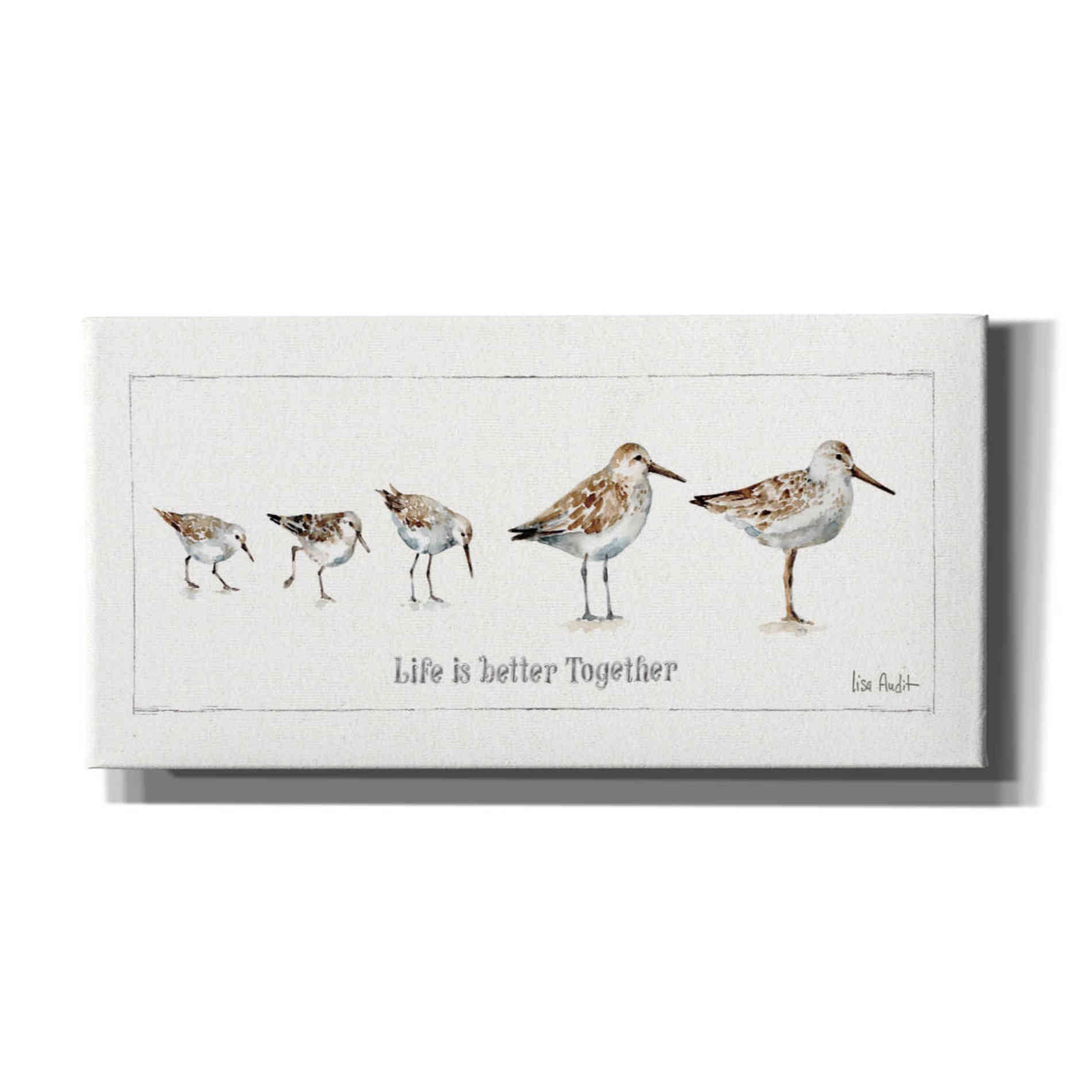 'Pebbles and Sandpipers I' by Lisa Audit, Canvas Wall Art