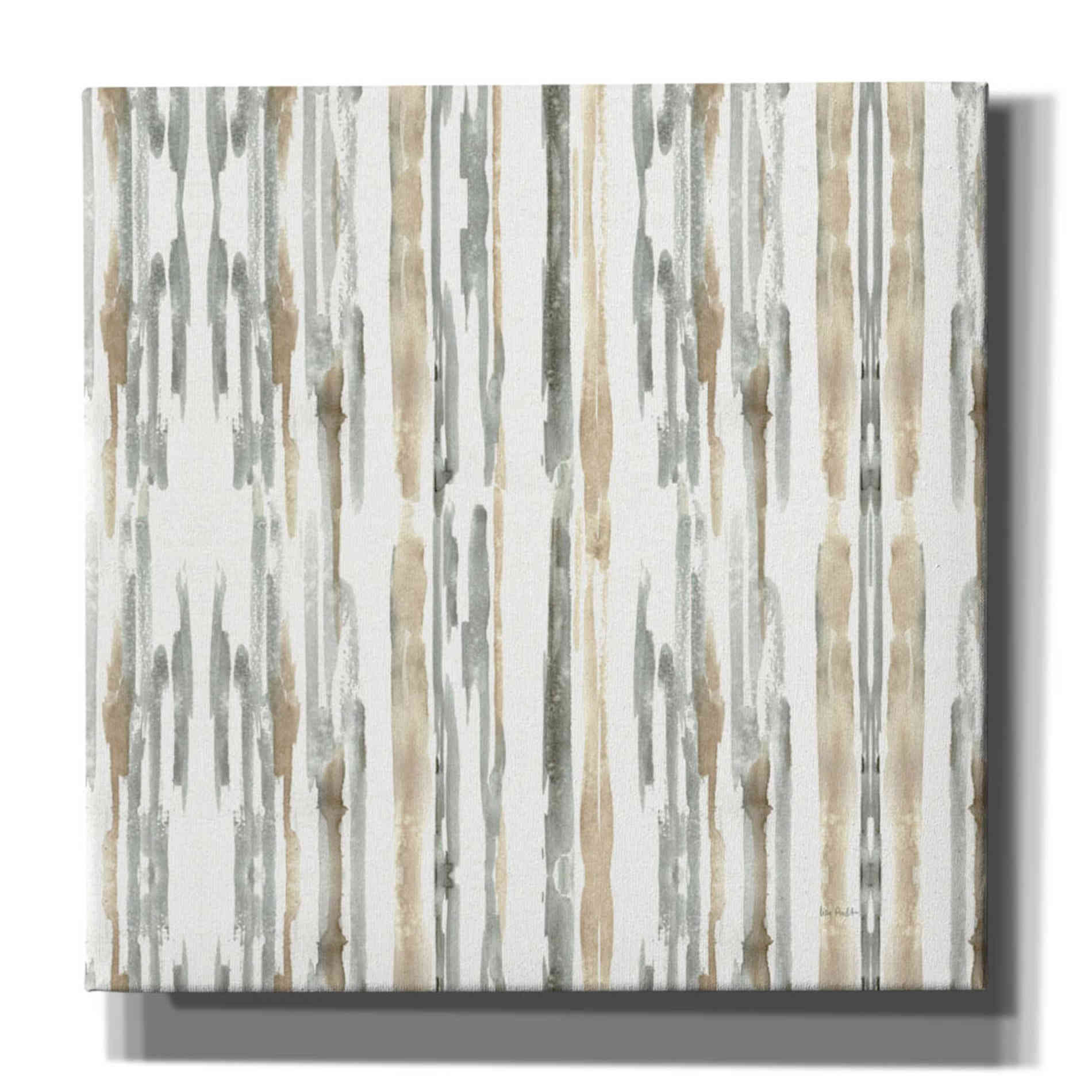 'Sand and Sea Gold Stripes' by Lisa Audit, Canvas Wall Art