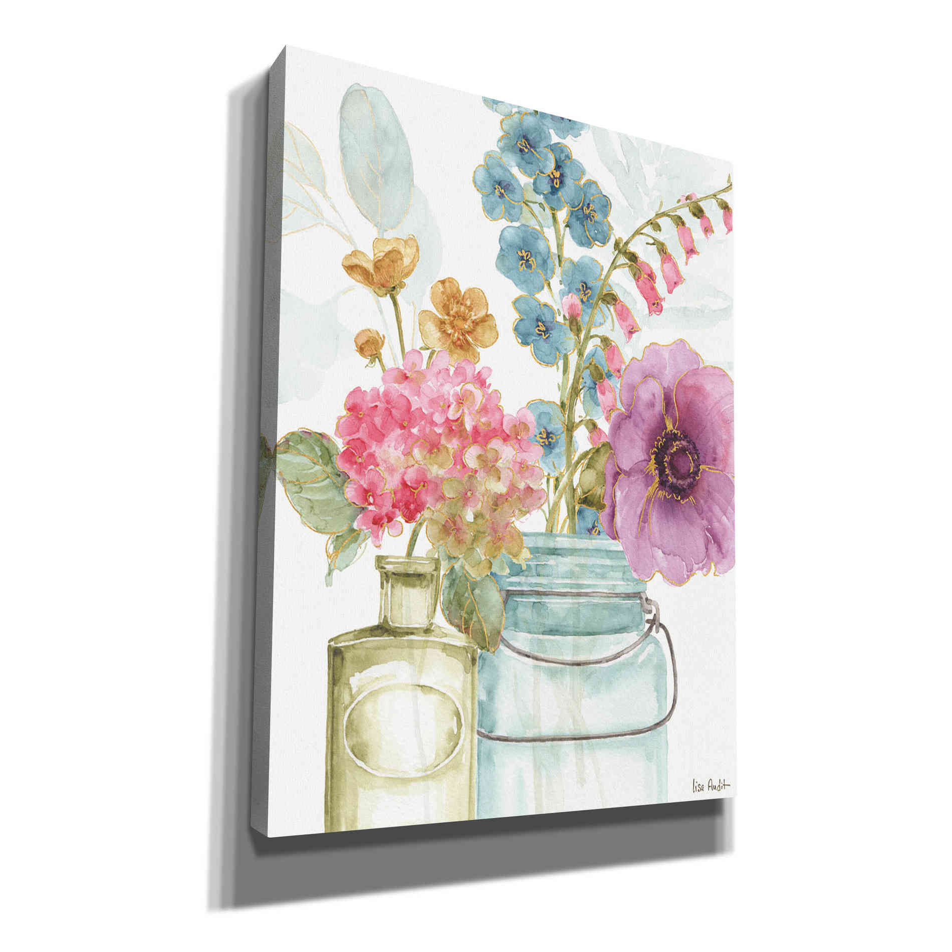 'Rainbow Seeds Flowers VIII' by Lisa Audit, Canvas Wall Art