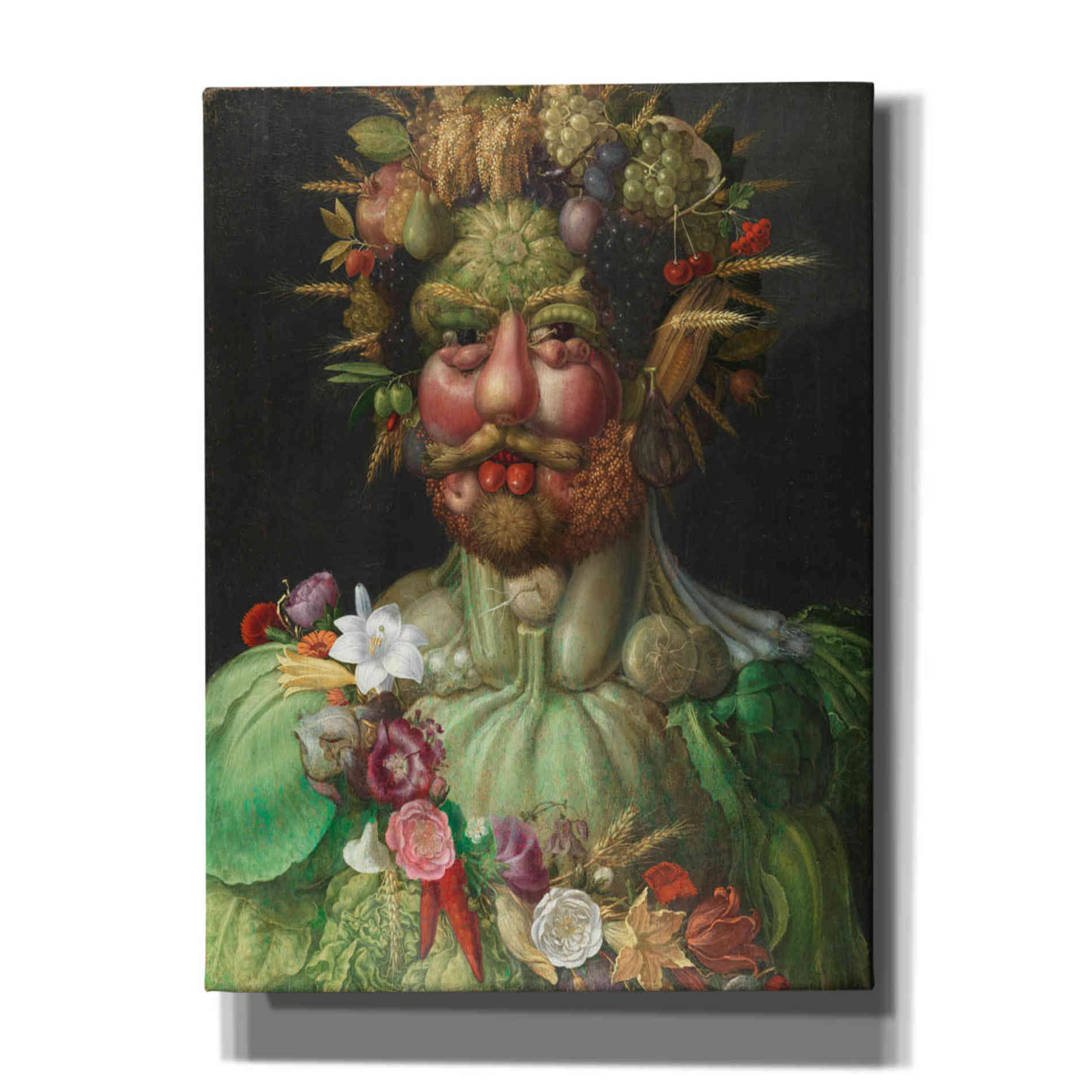 'Vertumnus' by Guiseppe Arcimboldo, Canvas Wall Art,Size C Portrait