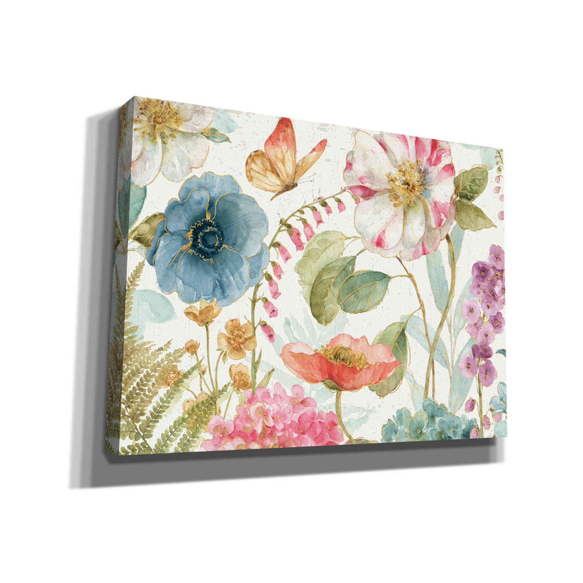 'Rainbow Seeds Flowers I on Wood' by Lisa Audit, Canvas Wall Art